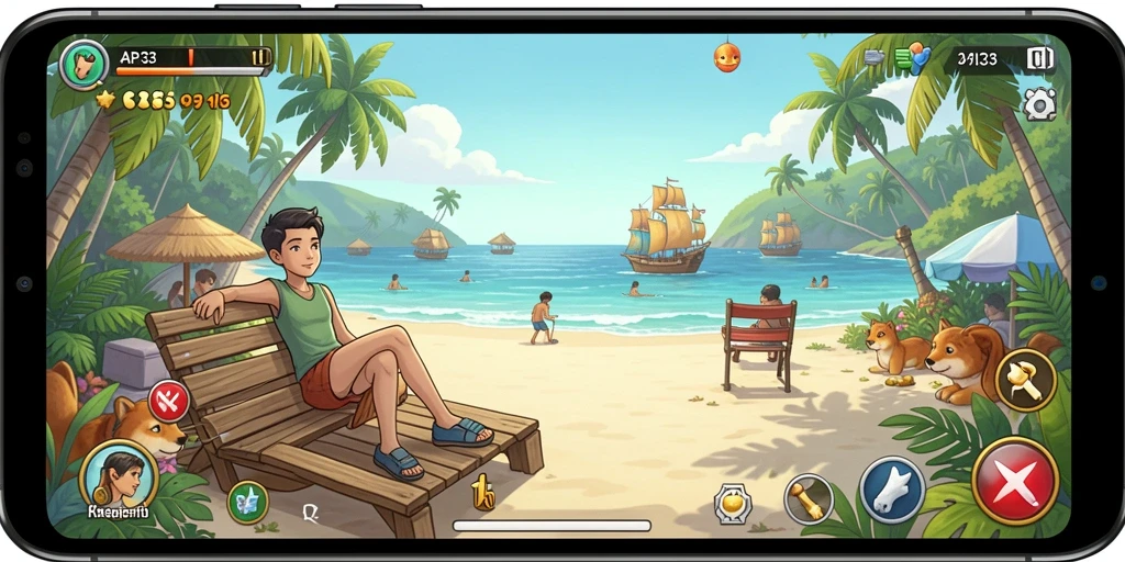 Tampilan gameplay menyenangkan dengan karakter imut dan grafis cerah.