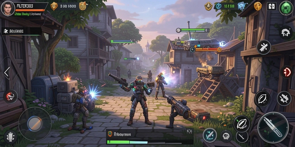 Tampilan menakjubkan dalam gameplay FILTER303 yang penuh warna.
