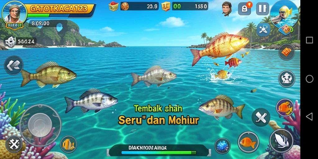Screenshot GATOTKACA123 menampilkan aksi tembak ikan yang seru dan menghibur.