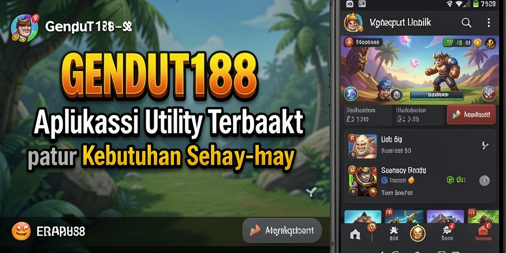 Tampilan utama GENDUT188 dengan berbagai fitur Utility yang menarik.
