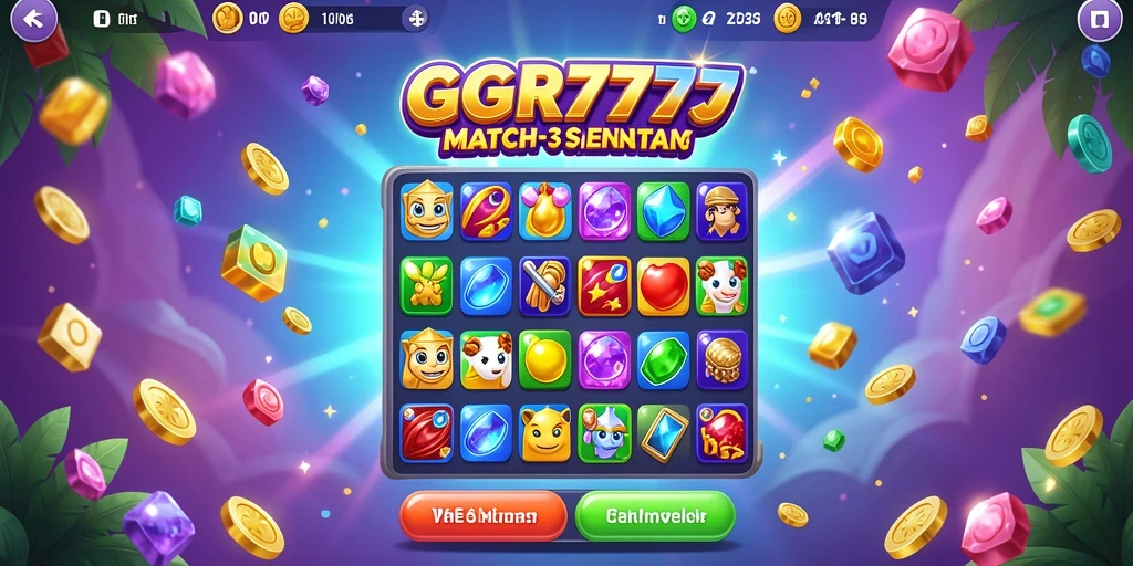 Tangkapan layar gameplay GGR7777 yang menampilkan aksi Match-3 seru.