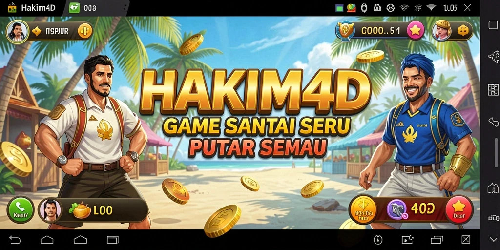 Tampilan gameplay HAKIM4D yang seru dan santai.