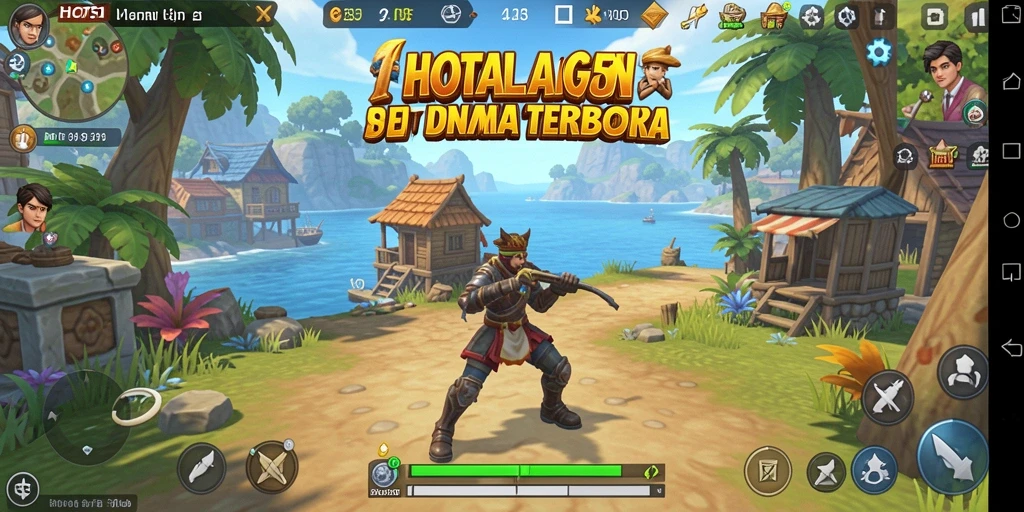 Screenshot gameplay HOT51 menampilkan petualangan seru di dunia terbuka.
