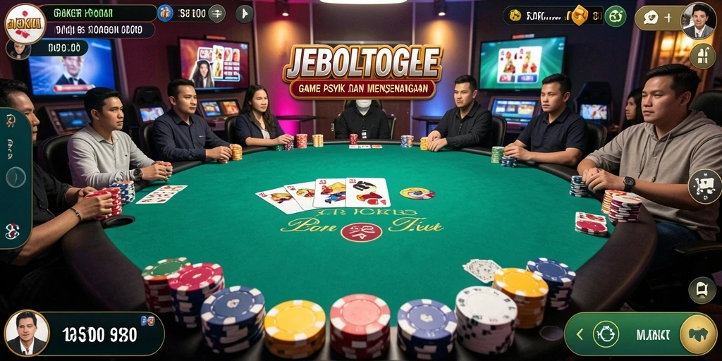 Tampilan gameplay Poker yang seru di JEBOLTOGEL.