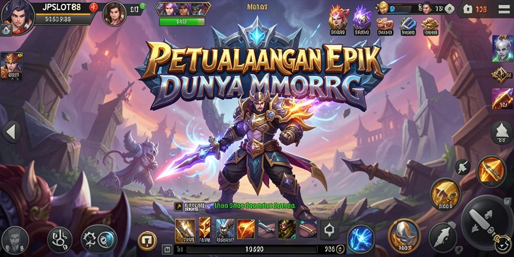 Tampilan gameplay JPSLOT88 menampilkan aksi seru dalam petualangan MMORPG.