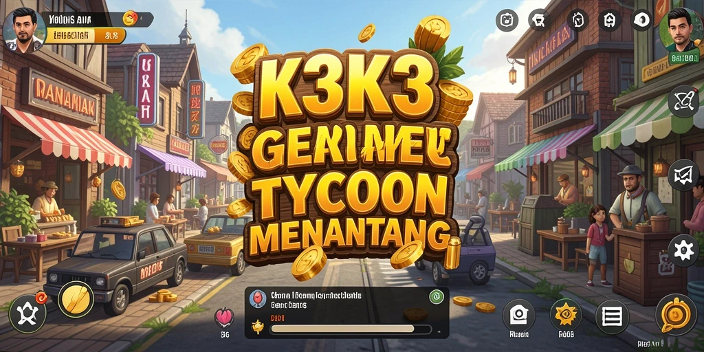 Screenshot gameplay K3K3 yang menarik dengan berbagai aktivitas Tycoon.
