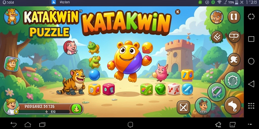Tampilan gameplay menarik dan penuh warna dari KATAKWIN.