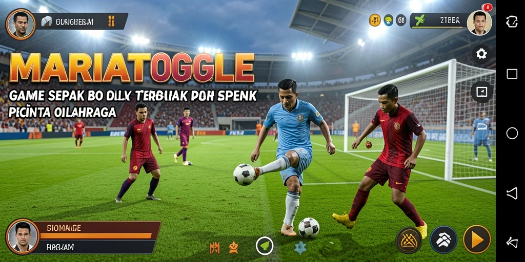 Tampilan gameplay sepak bola yang mendebarkan di MARIATOGEL.