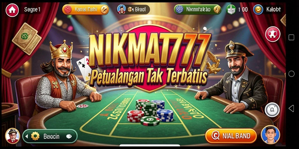Tampilan gameplay seru dari aplikasi Kasino NIKMAT777.