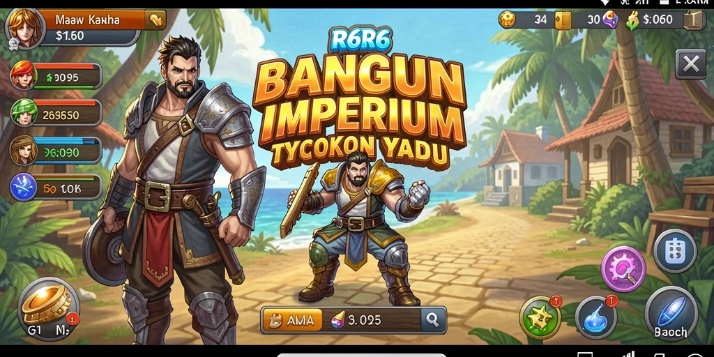 Tampilan gameplay <strong>R6R6</strong> yang menarik dengan elemen Tycoon.