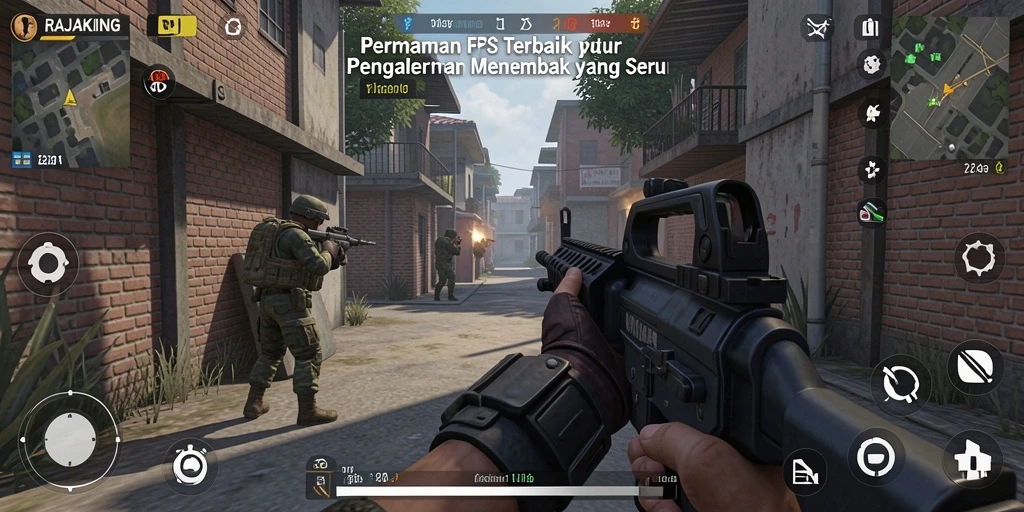 Gameplay seru RAJAKING dengan aksi tembak-menembak intens.