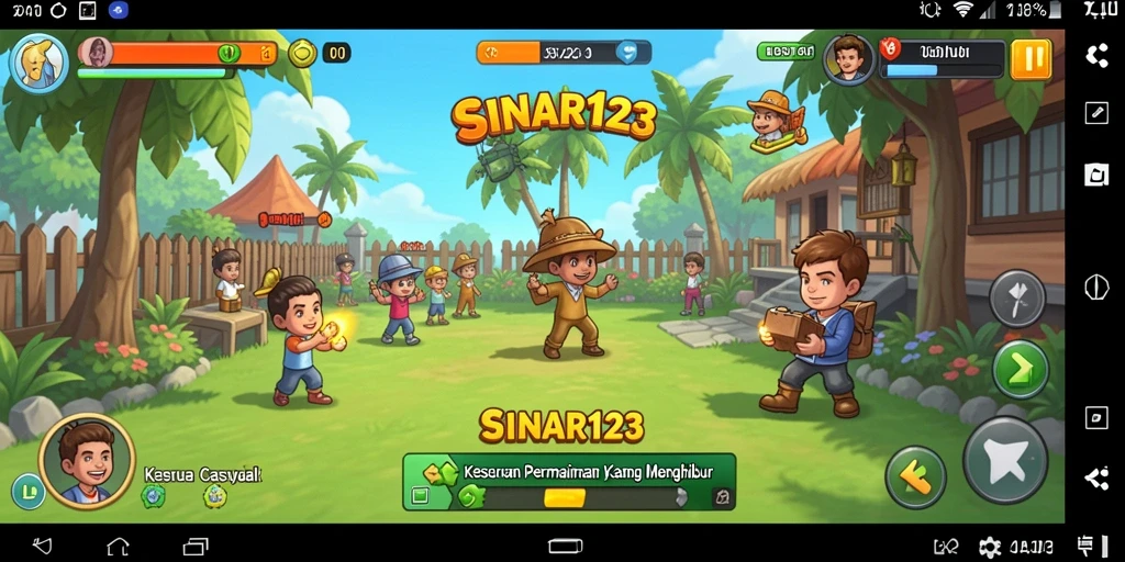 Tampilan gameplay yang seru dan penuh warna dari SINAR123.