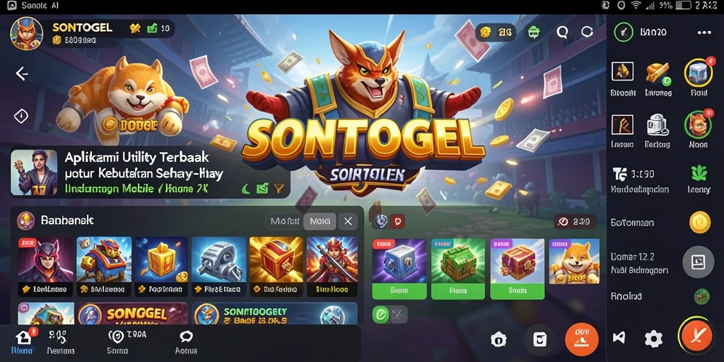 Tampilan antarmuka pengguna SONTOGEL yang praktis dan informatif.