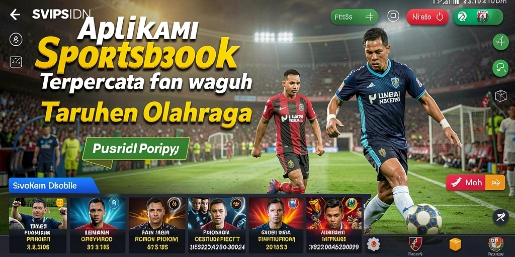 Tampilan gameplay Sportsbook SVIPSIDN dengan taruhan langsung yang interaktif.