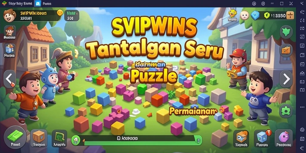 Screenshot gameplay SVIPWINS menampilkan teka-teki yang menantang dan grafis menarik.