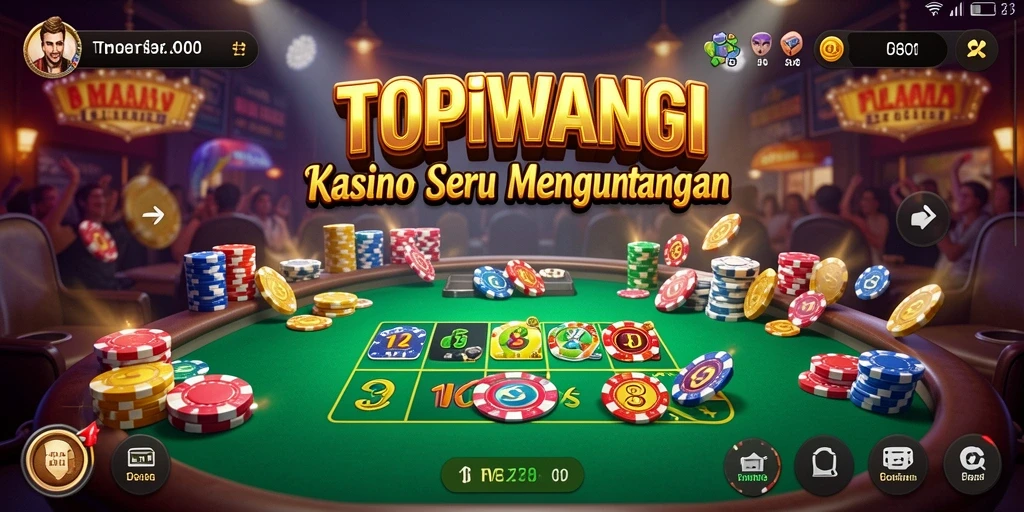 Screenshot utama TOPIWANGI menampilkan gameplay Kasino yang menakjubkan.