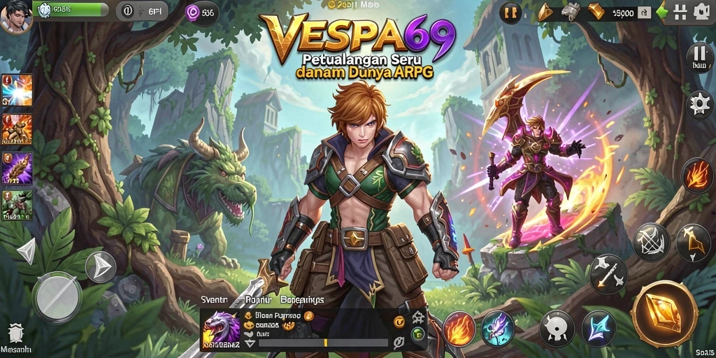 Screenshot VESPA69 menampilkan aksi pertarungan seru dalam dunia ARPG.