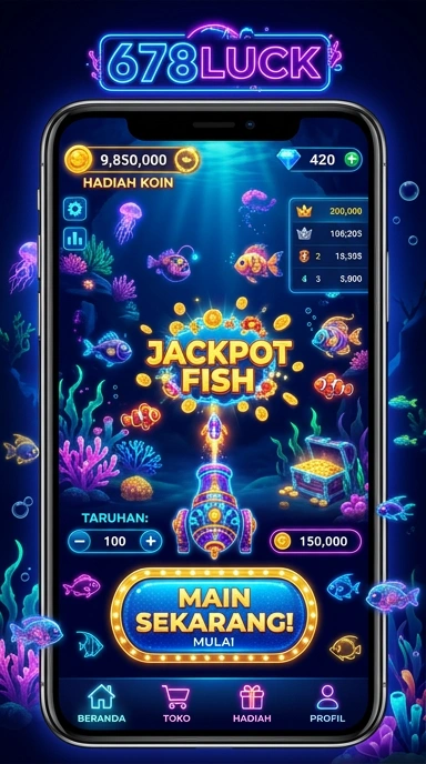 Tampilan beranda aplikasi 678luck yang menarik.